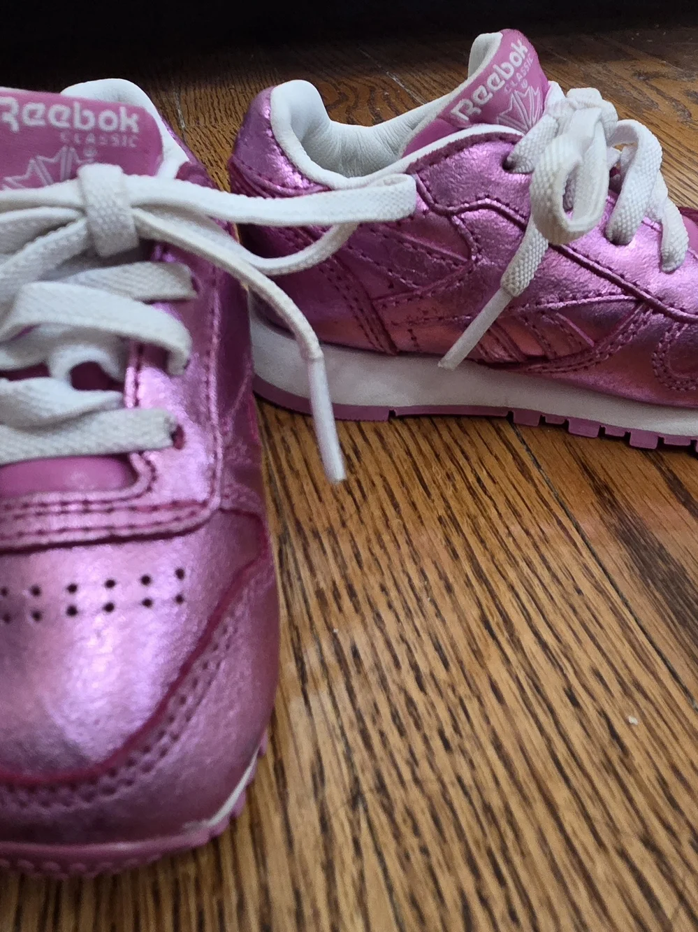 Reebok Kids Shiny Pink Metallic Trainer